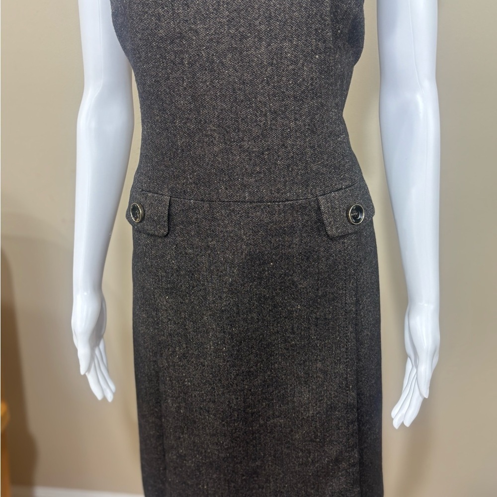 Ann Taylor Brown Tweed Sheath Dress - Picture 2 of 5
